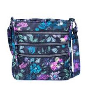 NWOT Lug Breezer Black Bloom Floral Crossbody